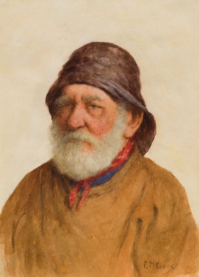Old Fisherman by Frederick James McNamara Evans
